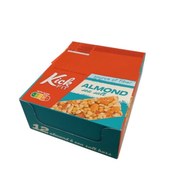 KICKFIT Bar with Almond & Sea Salt Box / 12 x 50 гр на супер цена