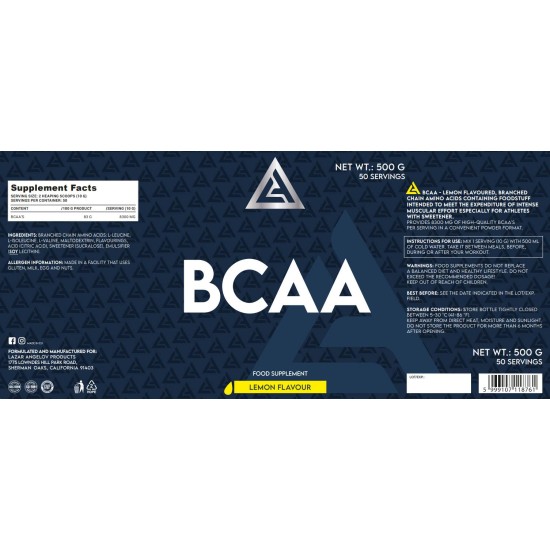 Lazar Angelov Nutrition LA BCAA Powder - 500 gr на супер цена