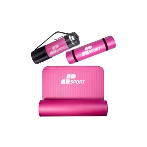 MP Sport NBR Fitness Yoga Mat / Постелка за фитнес и йога / 180см х 60см х 1см - С чанта за носене - розов