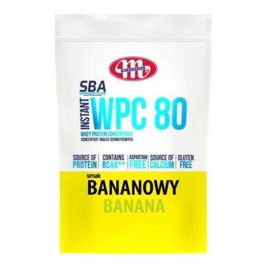 MLEKOVITA SUPER BODY ACTIVE WPC 80 INSTANT WHEY PROTEIN CONCENTRATE BANANA 700 гр на супер цена
