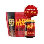 MUTANT 1+1 FREE Whey 2270 гр + BCAA 9.7 / 30 дози на супер цена