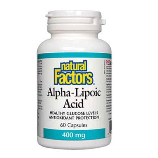 NATURAL FACTORS Alpha-Lipoic Acid 400 мг / 60 капсули на супер цена
