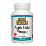NATURAL FACTORS Apple Cider Vinegar 500 мг / 90 капсули на супер цена