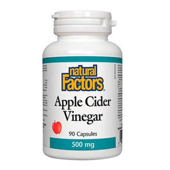 NATURAL FACTORS Apple Cider Vinegar 500 мг / 90 капсули на супер цена