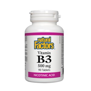 NATURAL FACTORS Vitamin B3 500 мг / 90 таблетки
