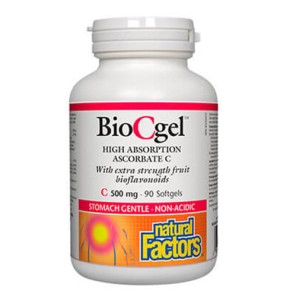 NATURAL FACTORS BioCgel 500 мг / 90 гел капсули