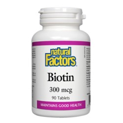 NATURAL FACTORS Biotin 300 мкг / 90 таблетки