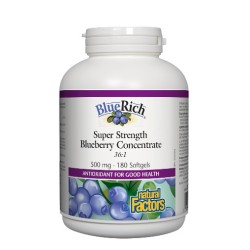 NATURAL FACTORS BlueRich Super Strength Blueberry Concentrate / 180 гел капсули