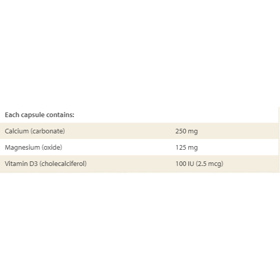 Natural Factors Calcium & Magnesium + Vitamin D3 376 мг / 90 капсули на изгодни цени Natural Factors Calcium & Magnesium + Vitamin D3 376 мг / 90 капсули на супер цена