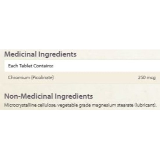 NATURAL FACTORS Chromium Picolinate / 90 таблетки на супер цена