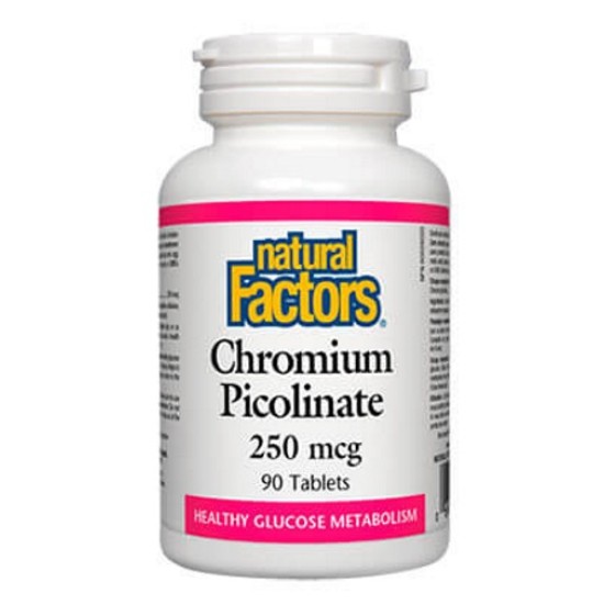 NATURAL FACTORS Chromium Picolinate / 90 таблетки на супер цена