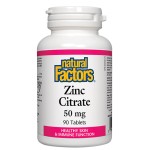 NATURAL FACTORS Zinc Citrate 50 мг / 90 таблетки на изгодни цени NATURAL FACTORS Zinc Citrate 50 мг / 90 таблетки на супер цена