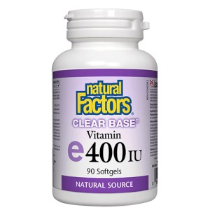 NATURAL FACTORS Clear Base® Vitamin E 400 IU / 90 гел капсули