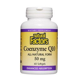 NATURAL FACTORS Coenzyme Q10 50 мг / 60 гел капсули
