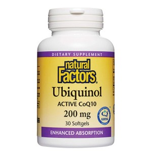 NATURAL FACTORS Ubiquinol Active CoQ10 200 мг / 30 гел капсули