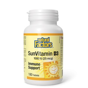 NATURAL FACTORS Vitamin D3 1000 IU / 180 таблетки NATURAL FACTORS Vitamin D3 1000 IU / 180 таблетки