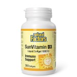 NATURAL FACTORS Vitamin D3 1000 IU / 360 гел капсули на супер цена