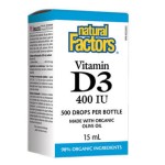 NATURAL FACTORS Vitamin D3 400 IU / 15 мл на супер цена