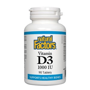 NATURAL FACTORS Vitamin D3 1000 IU / 90 таблетки NATURAL FACTORS Vitamin D3 1000 IU / 90 таблетки