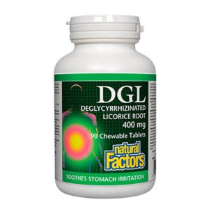 NATURAL FACTORS DGL 400 мг / 90 дъвчащи таблетки NATURAL FACTORS DGL 400 мг / 90 дъвчащи таблетки