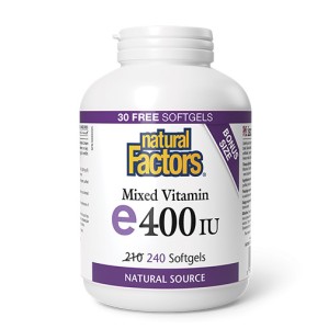 NATURAL FACTORS Vitamin E 400 IU / 240 гел капсули