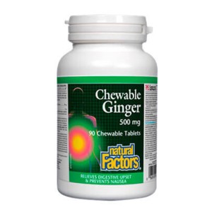 NATURAL FACTORS Chewable Ginger 500 мг / 90 дъвчащи таблетки
