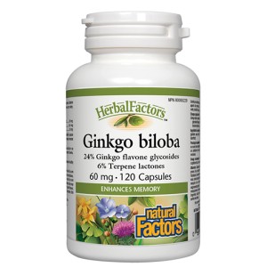 NATURAL FACTORS Ginkgo Biloba 60 мг / 120 капсули