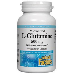 NATURAL FACTORS L-Glutamine Micronized 500 мг / 90 капсули