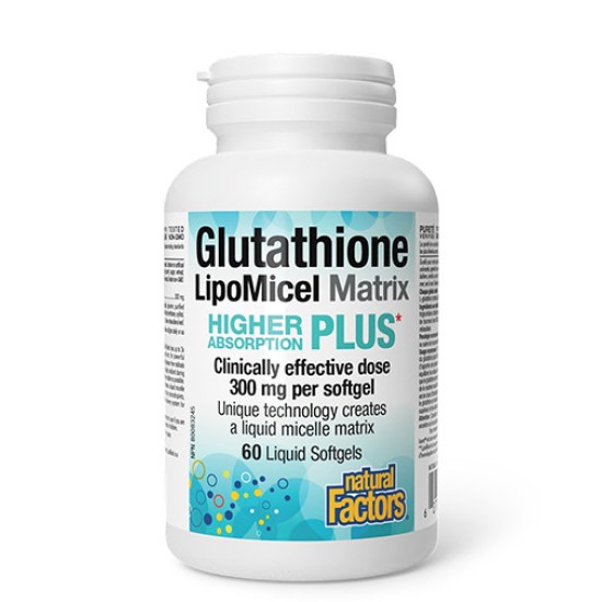 NATURAL FACTORS Glutathione LipoMicell Matrix 300 мг / 60 гел капсули на супер цена