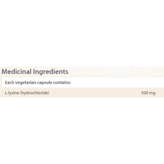 NATURAL FACTORS L-Lysine 500 мг / 90 капсули на изгодни цени NATURAL FACTORS L-Lysine 500 мг / 90 капсули на супер цена