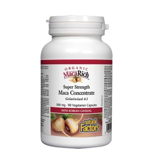 NATURAL FACTORS MacaRich® Organic Maca Concentrate 4: 1 / 90 капсули