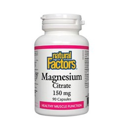 NATURAL FACTORS Magnesium Citrate 150 мг / 90 капсули