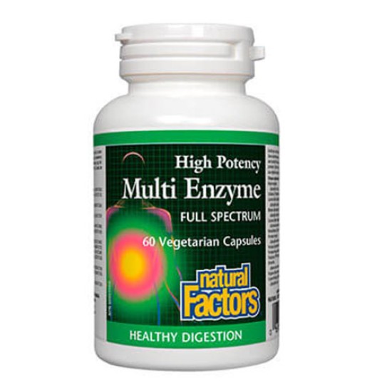 NATURAL FACTORS High Potency Multi Enzyme / 60 капсули на супер цена