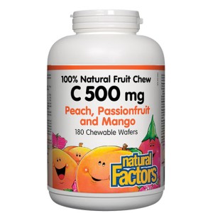 NATURAL FACTORS Vitamin C 500 мг Chewable Frutti / 90 таблетки