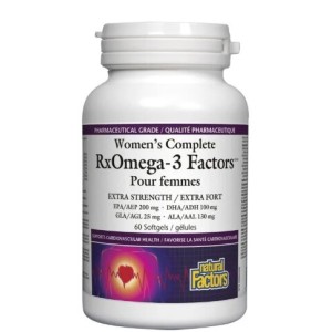 Natural Factors Women's Complete RxOmega-3 Factors 1035 мг / 60 гел капсули Natural Factors Women's Complete RxOmega-3 Factors 1035 мг / 60 гел капсули