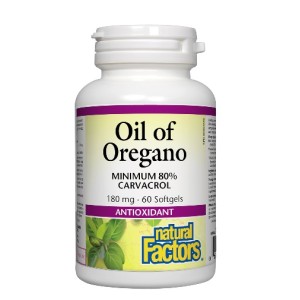 NATURAL FACTORS Oil of Oregano 180 мг / 60 гел капсули