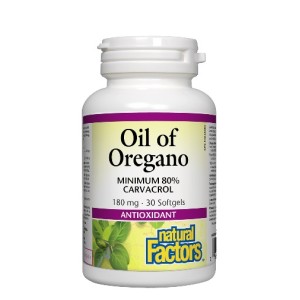 NATURAL FACTORS Oil of Oregano 180 мг / 30 гел капсули