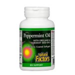 NATURAL FACTORS Peppermint Oil / 60 гел капсули на изгодни цени NATURAL FACTORS Peppermint Oil / 60 гел капсули на супер цена