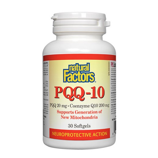 NATURAL FACTORS PQQ - 10 / 30 гел капсули на изгодни цени NATURAL FACTORS PQQ - 10 / 30 гел капсули на супер цена