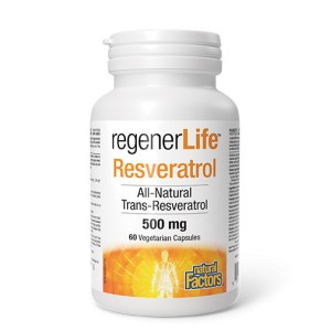 NATURAL FACTORS Regener Life - Resveratrol 500 мг / 60 капсули NATURAL FACTORS Regener Life - Resveratrol 500 мг / 60 капсули