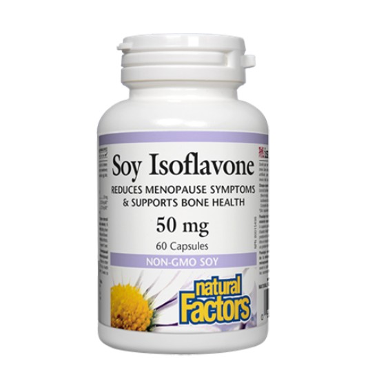NATURAL FACTORS Soy Isoflavone 50 мг / 60 капсули на супер цена