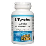 NATURAL FACTORS L-Tyrosine 500 мг 60 капсули на изгодни цени NATURAL FACTORS L-Tyrosine 500 мг 60 капсули на супер цена