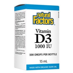 NATURAL FACTORS Vitamin D3 1000 IU / 15 мл