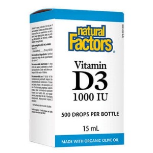 NATURAL FACTORS Vitamin D3 1000 IU / 15 мл
