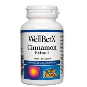 NATURAL FACTORS WellBetX Cinnamon Extract 150 мг / 60 капсули