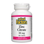 Natural Factors Zinc 15 мг / 90 таблетки на супер цена