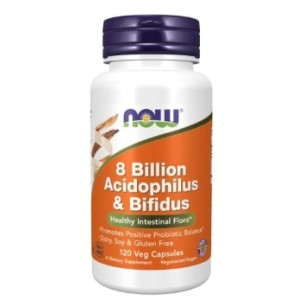 NOW 8 Billion Acidophilus & Bifidus 120 капсули