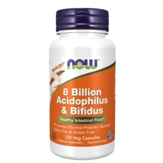 NOW 8 Billion Acidophilus & Bifidus 120 капсули на изгодни цени NOW 8 Billion Acidophilus & Bifidus 120 капсули на супер цена