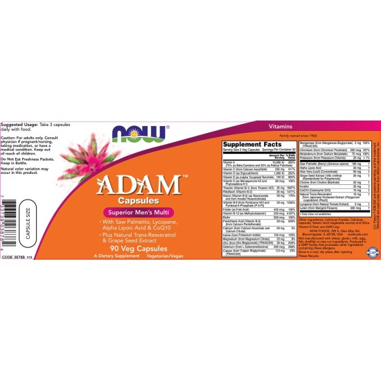 NOW ADAM™ Superior Mens Multiple / Vitamin 90 капсули на супер цена