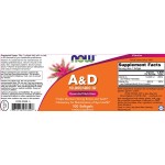 NOW Vitamin A & D 10000/400 IU / 100 гел капсули на супер цена